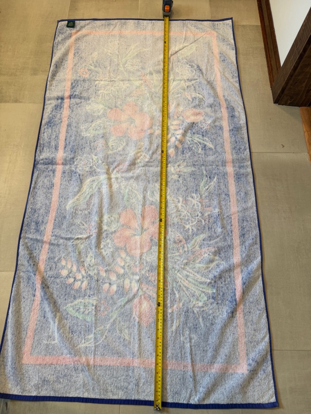 Vintage Ralph Lauren Tropical Hibiscus Oversized Towel (66x35) - Picture 6 of 8